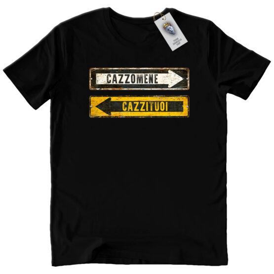T-SHIRT UNISEX - CAZZOMENE - BLACK