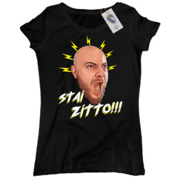 0030 T-SHIRT DONNA - STAI ZITTOOO!!! black